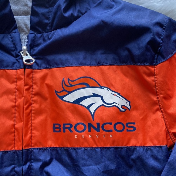 NEW NFL Team Apparel Denver Broncos Football Toddler Jacket 2T Blue Orange Zip - Picture 2 of 5